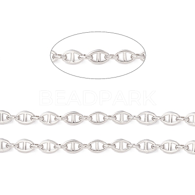 Non-Tarnish 304 Stainless Steel Oval Link Chains CHS-F017-05A-P-1