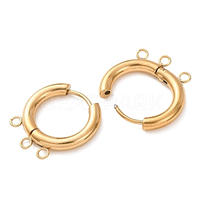 304 Stainless Steel Huggie Hoop Earring Findings STAS-D183-03F-G-1