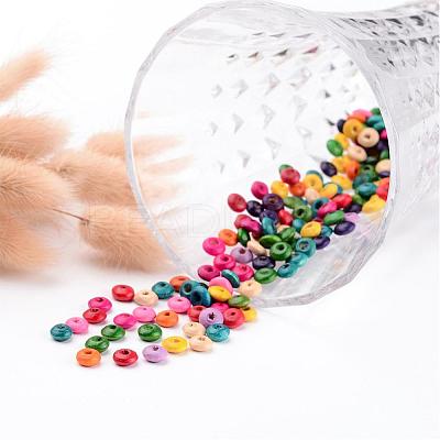 Lead Free Rondelle Natural Wood Beads X-YTB032-1