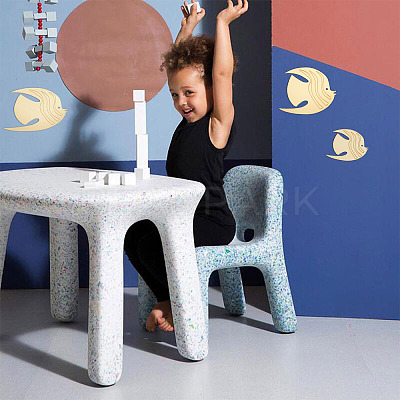 3 Sets 3 Style Fish Acrylic Mirror Wall Stickers DIY-CF0001-02A-1