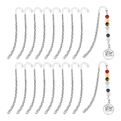 30Pcs Tibetan Style Zinc Alloy Bookmarks Finding AJEW-UN0001-70-1