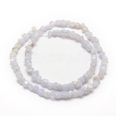 Natural Blue Lace Agate Beads Strands G-F465-03-1