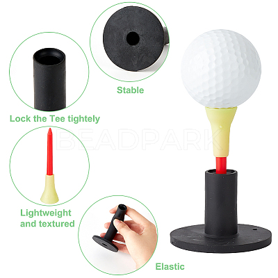 16Pcs 8 Styles Rubber Golf Tee Holders for Practice & Driving Range Mat AJEW-GA0005-82-1
