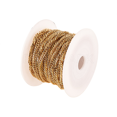 Ion Plating(IP) 304 Stainless Steel Diamond Cut Chunky Curb Chains CHS-CJ0001-30G-1