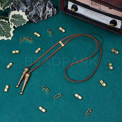 60Pcs Brass Bolo Tie Slide Clasp KK-DC0004-14-1
