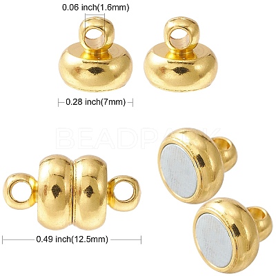10 Sets 2 Colors Brass Magnetic Clasps KK-CJ0001-90-1
