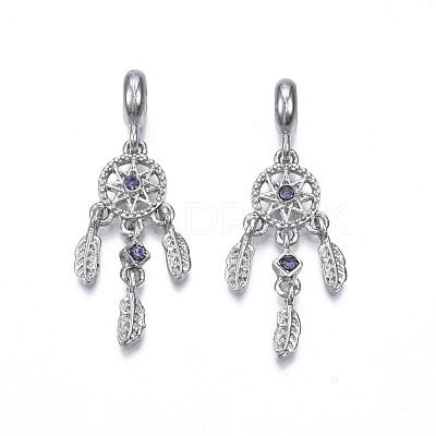 Rack Plating Alloy European Dangle Charms MPDL-N039-214P-1