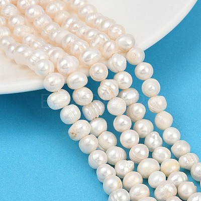 Natural Cultured Freshwater Pearl Beads Strands PEAR-I007-07X-10D-1