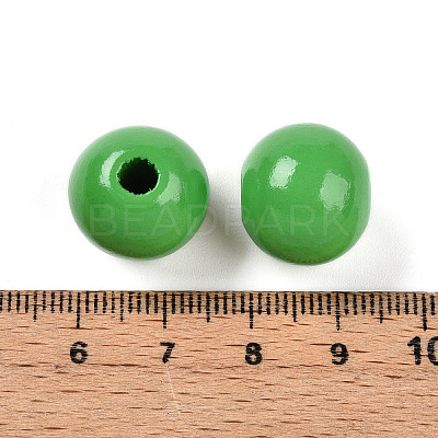 Painted Natural Wood Beads WOOD-A018-16mm-07-1