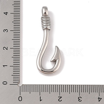 Non-Tarnish 304 Stainless Steel Hook Clasps STAS-C109-07P-1