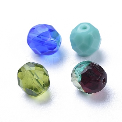Transparent Czech Glass Beads GLAA-O018-08-1