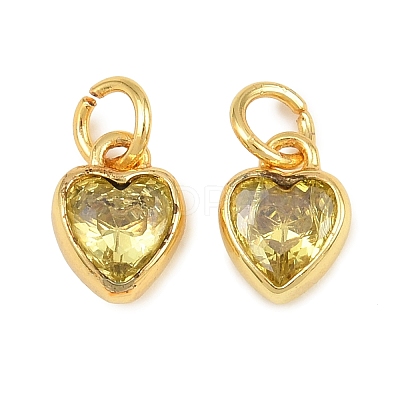 Brass Pave Cubic Zirconia Charms CU-CBA3D67-09G-02-1