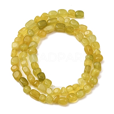 Natural Korea Olive Jade Nuggets Beads Strands G-T150-A02-03-1