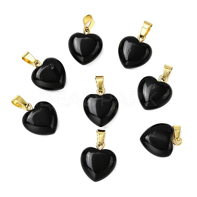 Natural Obsidian Pendants G-I311-A46-G-1