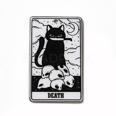 Tarot Theme Printed Acrylic Pendants MACR-G061-04E-1
