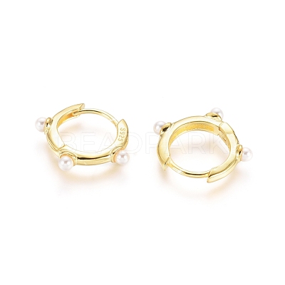 925 Sterling Silver Hoop Earrings STER-G031-06G-1