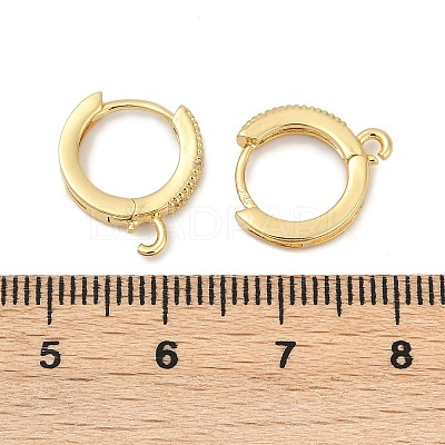 Brass Huggie Hoop Earring Findings KK-L152-20G-1