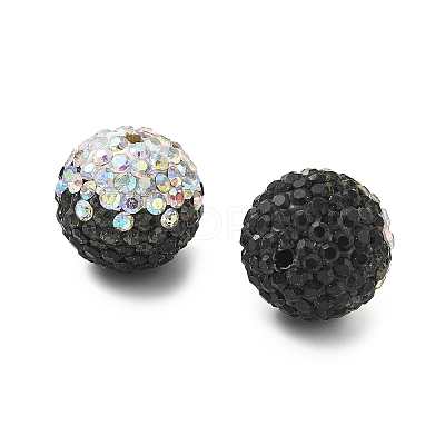 Gradient Color Design Polymer Clay Rhinestone Beads CLAY-NH0001-03B-1