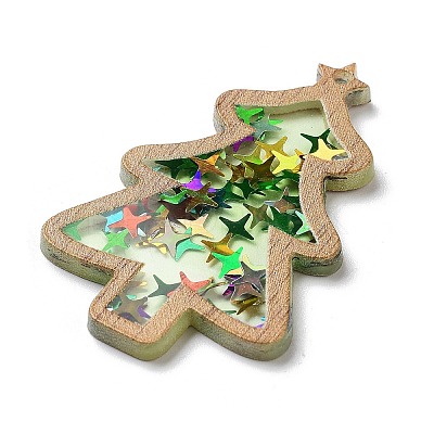 Christmas Theme Opaque Printed Acrylic Pendants SACR-Z005-02D-1