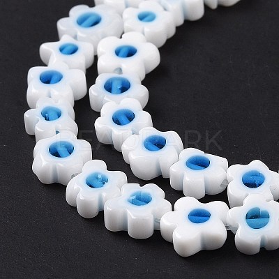 Handmade Millefiori Glass Bead Strands LAMP-J035-8mm-66-1