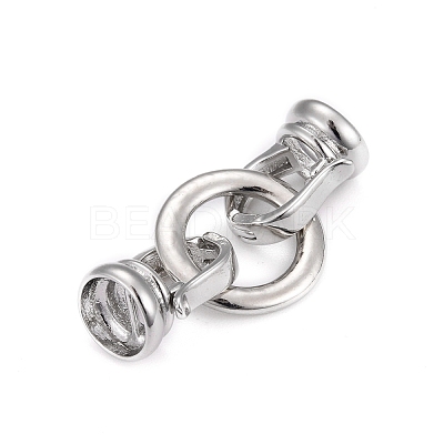 Brass Fold Over Clasps X-KK-F0297-23-NR-1