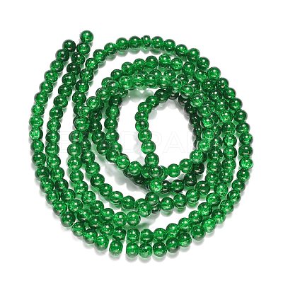 Mixed Crackle Glass Bead Strands GGC4mm-1