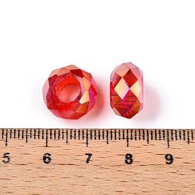 Transparent Glass European Beads GPDL-N005-D14mm-A04-1