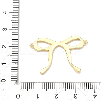 Brass Bowknot Links Connector Charms KK-B170-07G-1