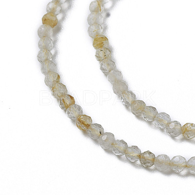 Natural Gold Rutilated Quartz Beads Strands G-F596-25B-2mm-1