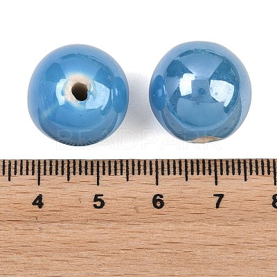 Glazed Porcelain Beads PORC-D001-18mm-12-1