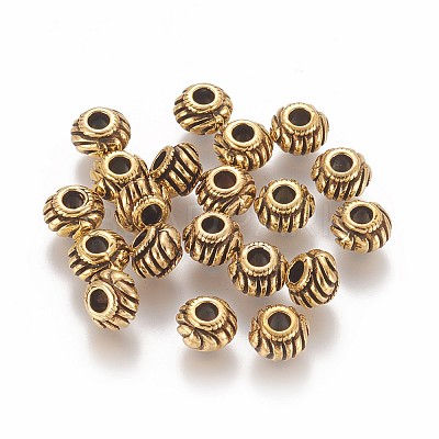 Tibetan Style Spacer Beads LS-TIBEB-Q39-AG-FF-1