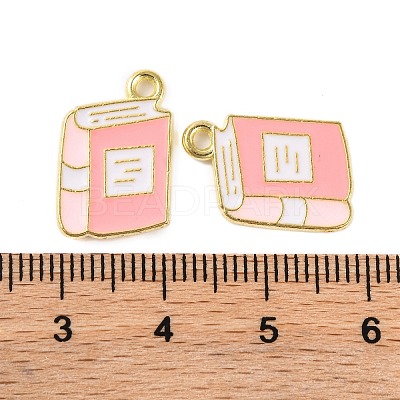 Golden Plated Alloy Enamel Pendants ENAM-Z017-12G-03-1