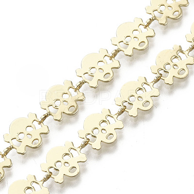 Brass Skull Link Chains CHC-N018-051-1