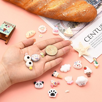 20Pcs 20 Styles Resin Cabochons CRES-YW0002-24-1
