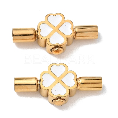 304 Stainless Steel Enamel European Clasps with Cord Ends SA-CBABC0F-09G-1