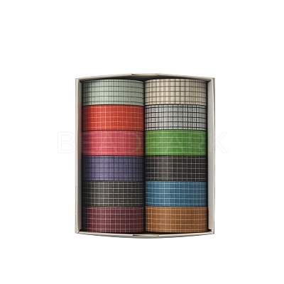 12 Rolls Retro Decorative Paper Tapes STIC-Q009-02A-1