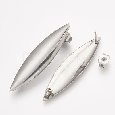 Non-Tarnish 304 Stainless Steel Stud Earring Findings X-STAS-Q231-09A-1