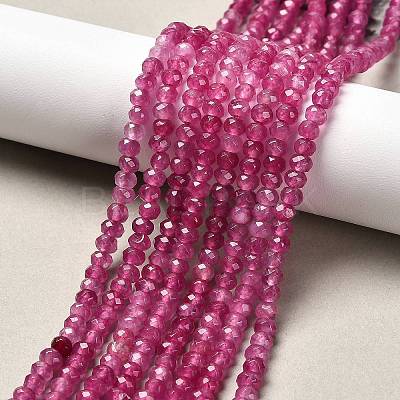 Natural White Jade Bead Strands G-R343-2x4-24-1