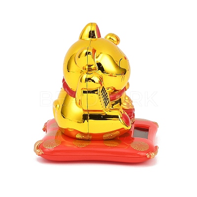 ABS Plastic Solar Powered Maneki-neko Figurines LS-DJEW-B017-01A-03-1
