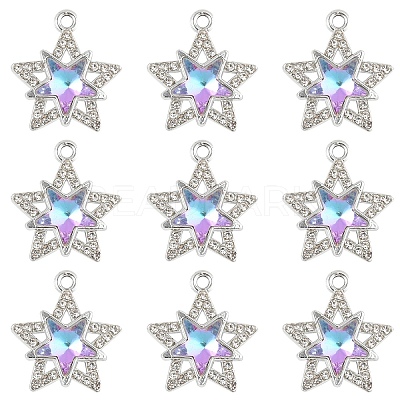 10Pcs Glass Pendants GLAA-YW0004-64A-06-1