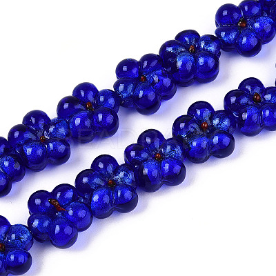 Handmade Silver Foil Glass Beads FOIL-N030-01B-1