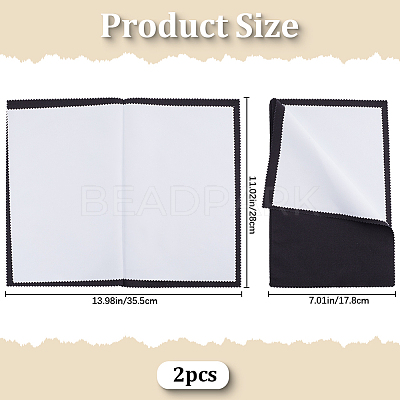 2Pcs 4 Layers Silver Polishing Cloth TOOL-BBC0001-08D-1