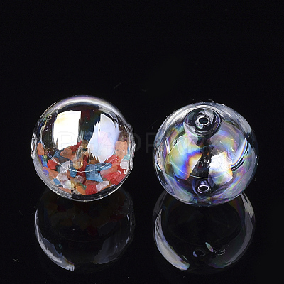Handmade Blown Glass Globe Beads DH017J-1-12mm-AB-1