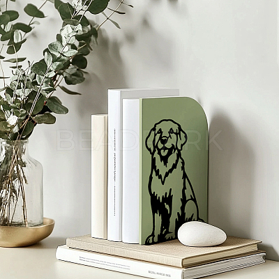 Non-Skid Iron Bookend Display Stands AJEW-WH0548-050-1