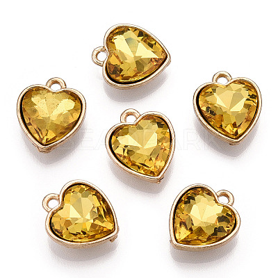 Faceted Glass Rhinestone Pendants GLAA-I051-B13-1