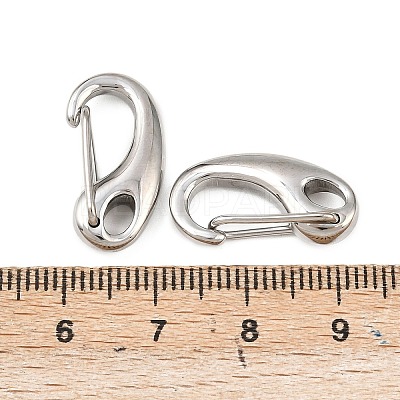 Tarnish Resistant Polished 304 Stainless Steel Keychain Clasp Findings STAS-R072-59A-1
