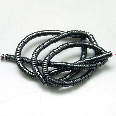 Non-magnetic Synthetic Hematite Beads Strands G-K011-4x1mm-04-1