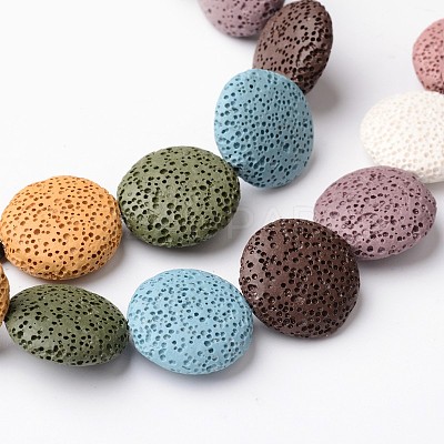 Natural Lava Rock Bead Strands G-L435-06-1