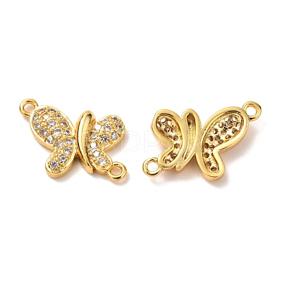 Brass Micro Pave Cubic Zirconia Links Connectors KK-G399-19B-1