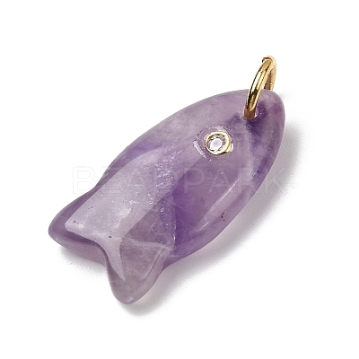 Natural Amethyst Pendants X-G-A297-01G-11-1